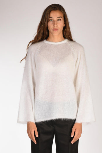 Maglia Mohair Bianco Donna - 2
