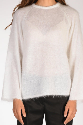 Maglia Mohair Bianco Donna - 3