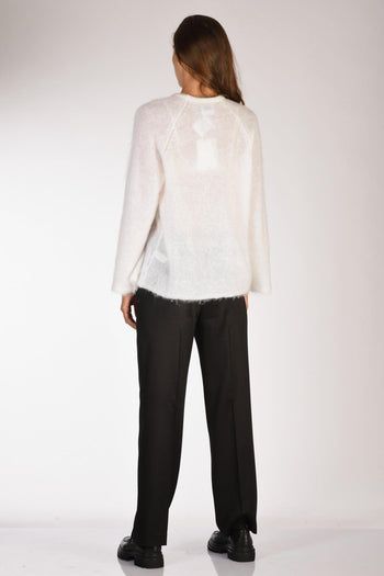 Maglia Mohair Bianco Donna - 5