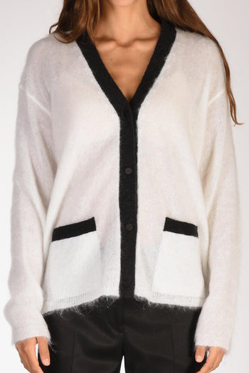 Maglia Mohair Bianco/nero Donna - 3