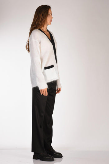 Maglia Mohair Bianco/nero Donna - 4