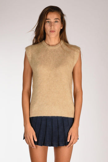 Gilet Maglia Beige Donna - 2