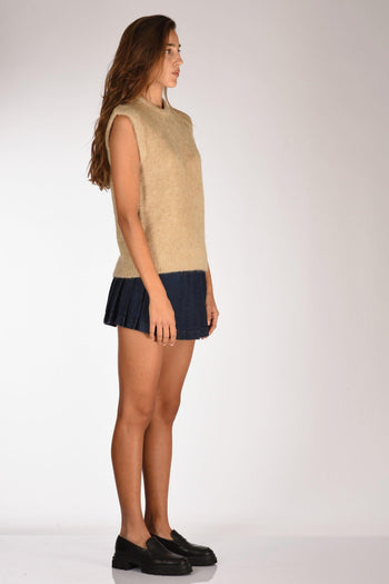Gilet Maglia Beige Donna - 4