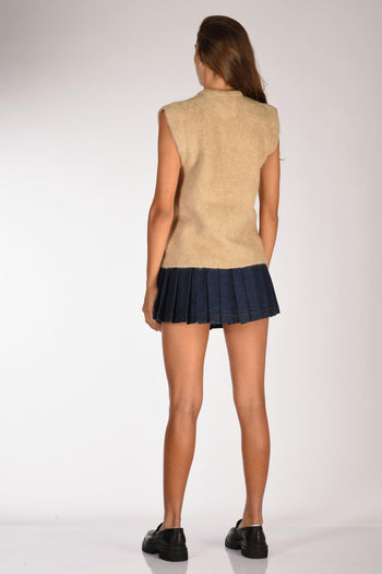Gilet Maglia Beige Donna - 5
