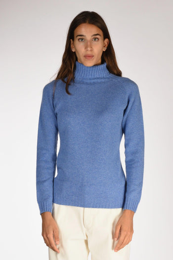 Collo Alto Blu Chiaro Donna - 2
