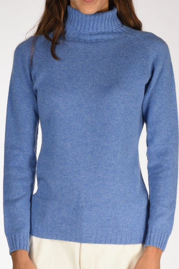 Collo Alto Blu Chiaro Donna - 3