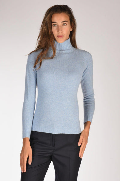 Collo Alto Azzurro Donna