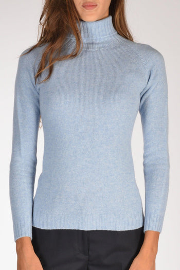 Collo Alto Azzurro Donna - 3