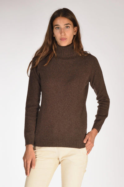 Collo Alto Marrone Donna