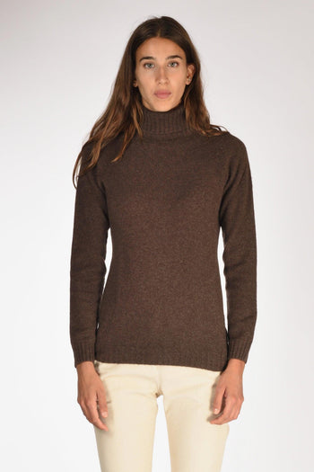 Collo Alto Marrone Donna - 2