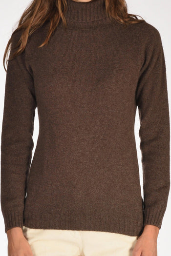 Collo Alto Marrone Donna - 3