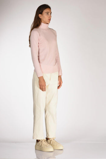 Collo Alto Rosa Chiaro Donna - 4