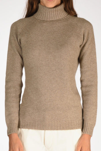 Collo Alto Marrone Chiaro Donna - 3