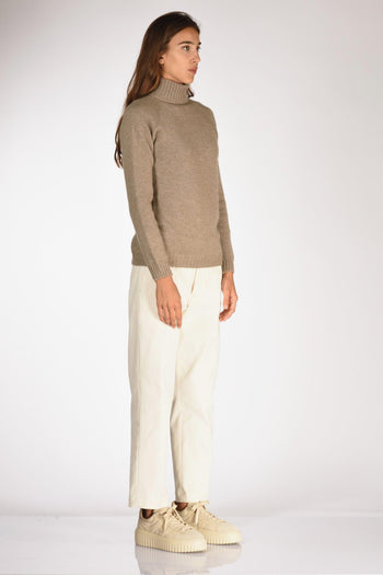 Collo Alto Marrone Chiaro Donna - 4