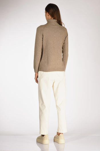 Collo Alto Marrone Chiaro Donna - 5