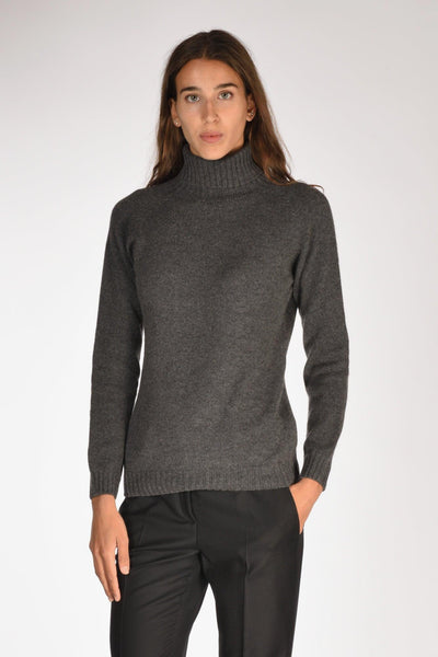 Collo Alto Grigio Scuro Donna