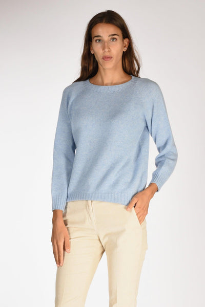 Maglia Girocollo Azzurro Donna