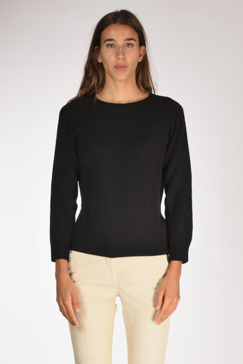 Maglia Girocollo Nero Donna - 2