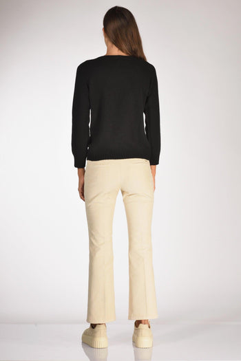 Maglia Girocollo Nero Donna - 5