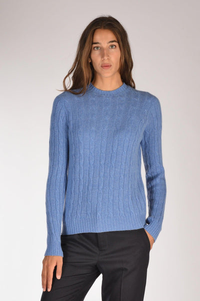 Girocollo Treccia Blu Chiaro Donna