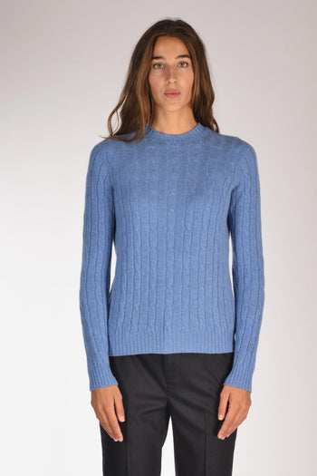 Girocollo Treccia Blu Chiaro Donna - 2