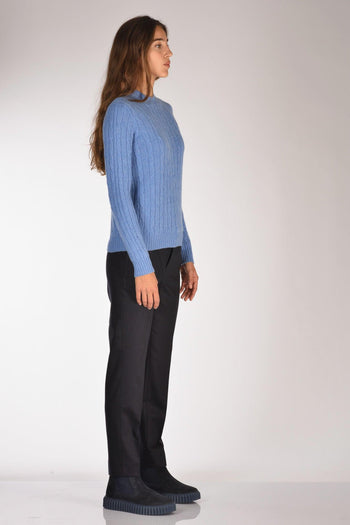 Girocollo Treccia Blu Chiaro Donna - 4