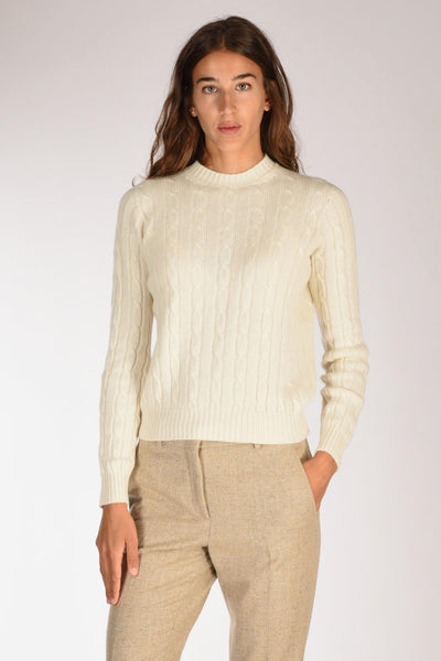 Girocollo Treccia Bianco Naturale Donna