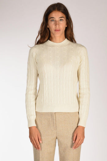 Girocollo Treccia Bianco Naturale Donna - 2