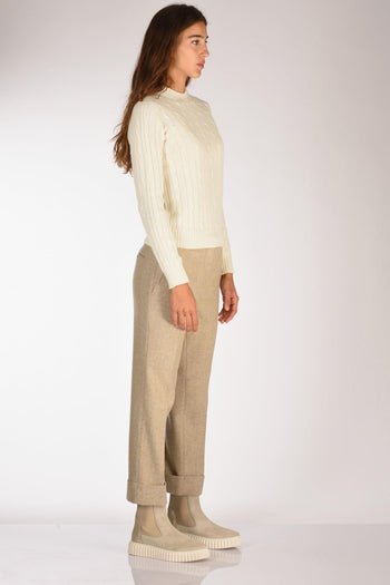 Girocollo Treccia Bianco Naturale Donna - 4