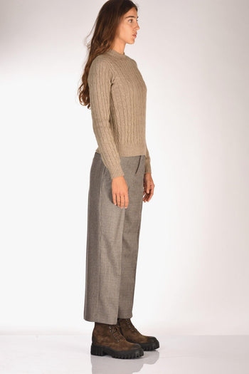 Girocollo Treccia Marrone Chiaro Donna - 4