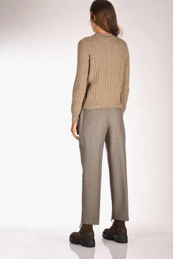 Girocollo Treccia Marrone Chiaro Donna - 5