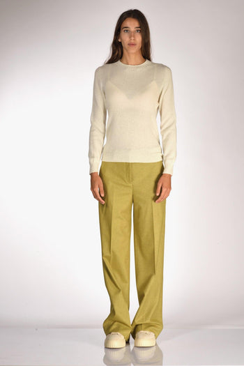 Maglia Girocollo Bianco Naturale Donna - 2