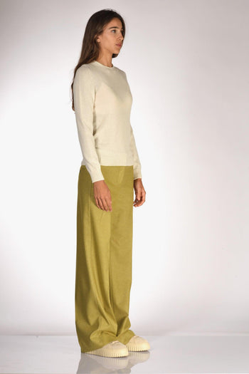 Maglia Girocollo Bianco Naturale Donna - 4