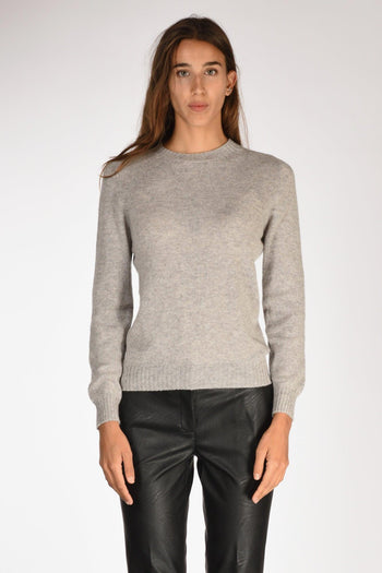 Maglia Girocollo Grigio Chiaro Donna - 2