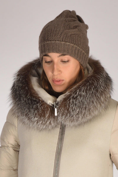 Cappello Treccia Marrone Donna