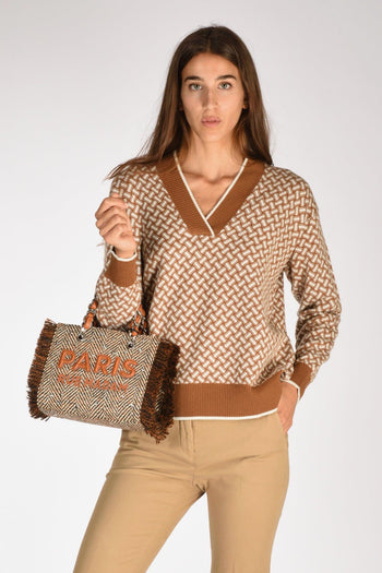 Paris Borsa Harris Beige/bianco Donna - 2