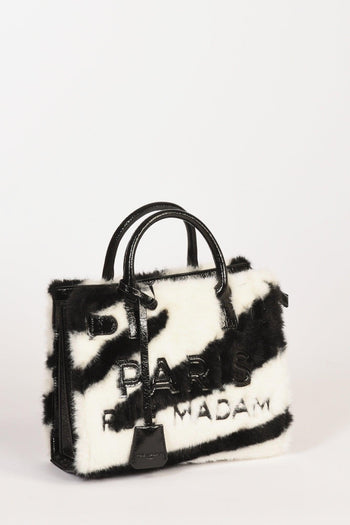 Paris Borsa Alaska Mini Nero/bianco Donna - 3
