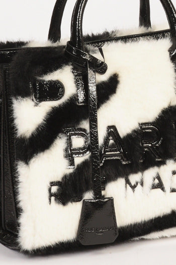 Paris Borsa Alaska Mini Nero/bianco Donna - 4
