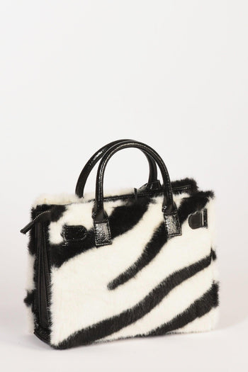 Paris Borsa Alaska Mini Nero/bianco Donna - 5