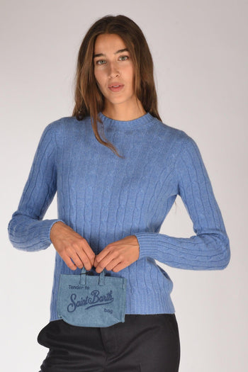 Saint Barth Phone Bag Azzurro Scuro Donna - 2