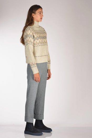 Saint Barth Maglia Myra Beige/azzurro Donna - 4