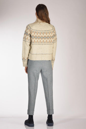 Saint Barth Maglia Myra Beige/azzurro Donna - 5