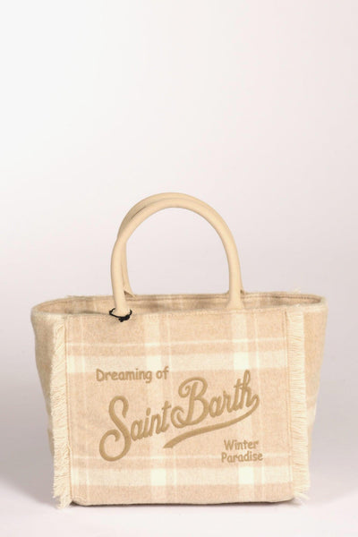 Saint Barth Borsa Colette Beige/bianco Donna