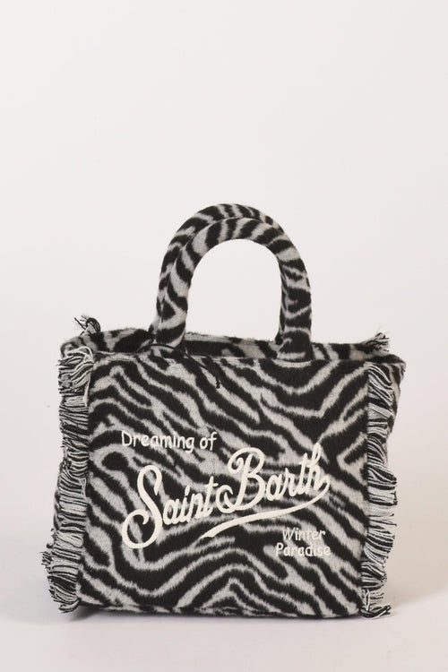 Saint Barth Borsa Vanity Mini Bianco/nero Donna