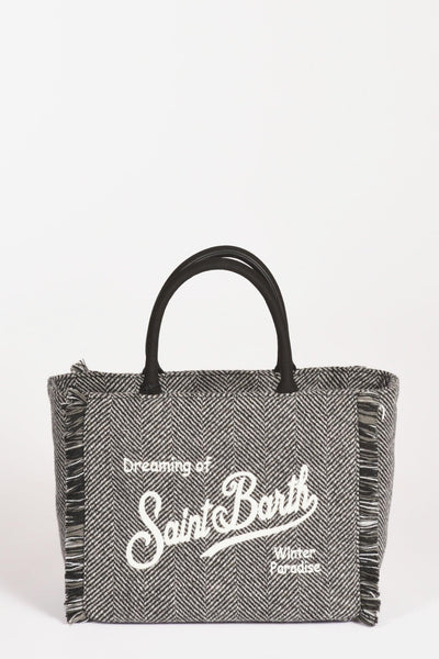 Saint Barth Borsa Colette Nero/bianco/grigio Donna