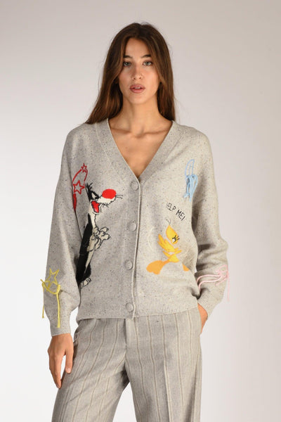 Saint Barth Maglia Sasi Grigio/multicolor Donna