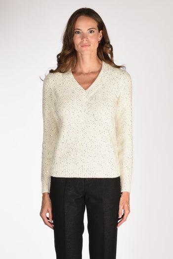 Saint Barth Maglia Elara Bianco Donna - 2