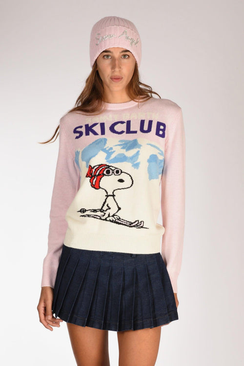 Saint Barth Maglia New Queen Rosa/bianco/multicolor Donna