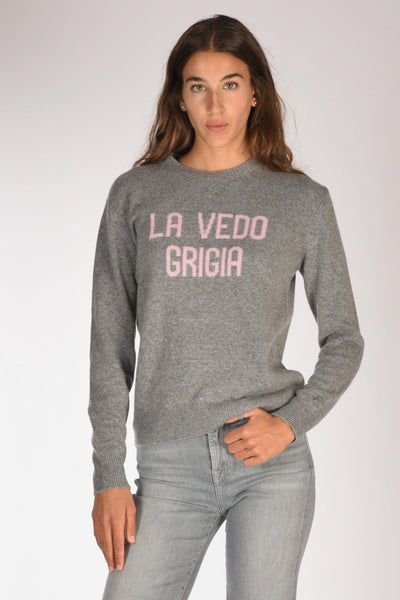 Saint Barth Maglia New Queen Grigio/rosa Donna