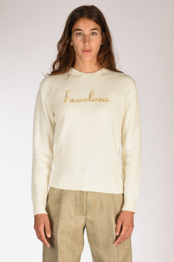 Saint Barth Maglia New Queen Bianco/oro Donna - 2